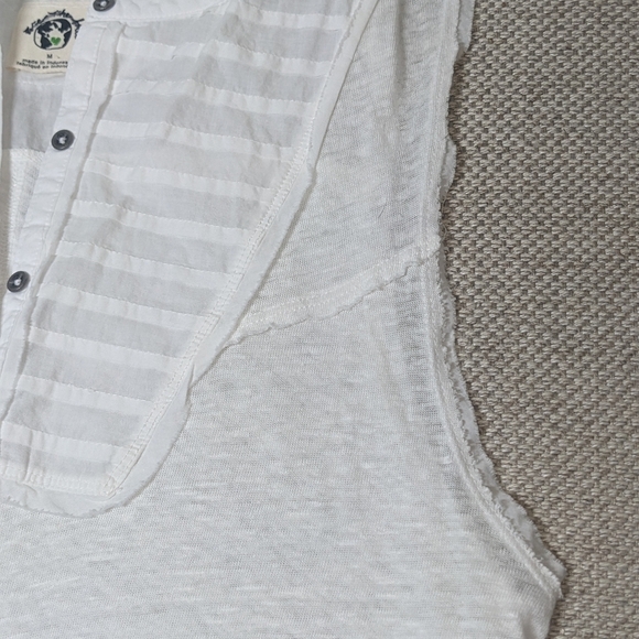 Free People NWOT Say You're Love Tunic sz MED in White Linen/Cotton Blend​​ - Picture 6 of 12